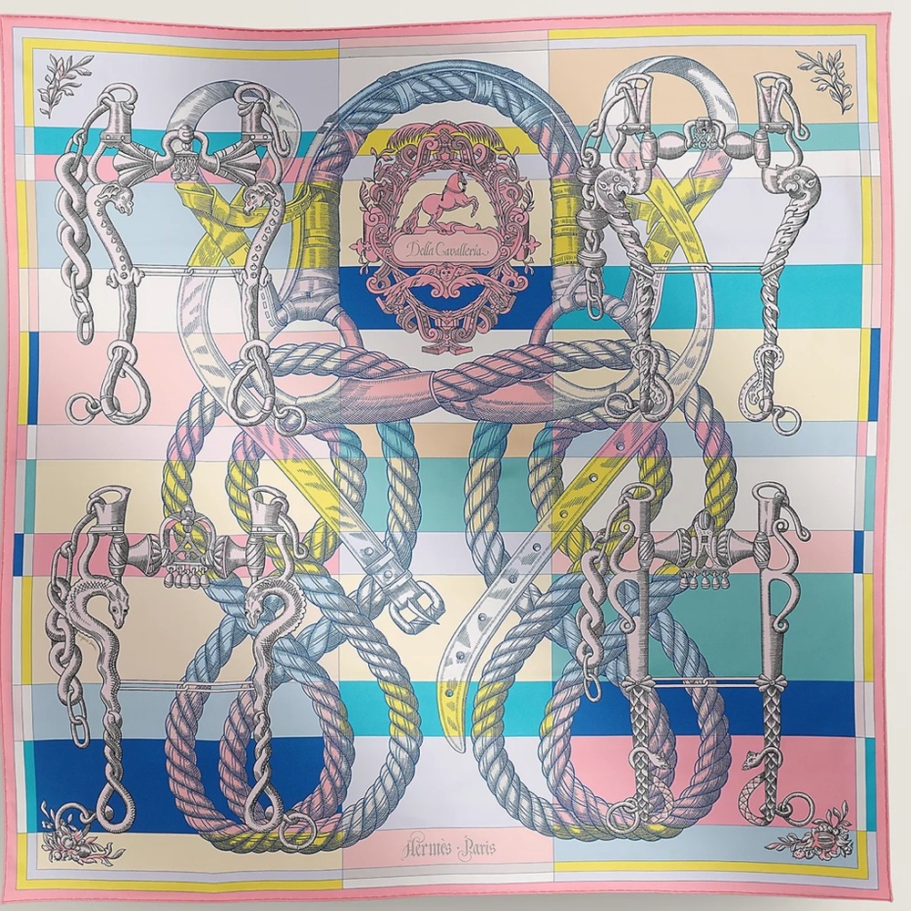 NIB Authentic Hermes double face silk size 90 scarf